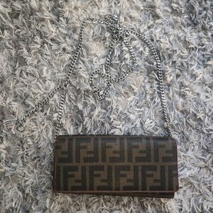 Fendi Black and Brown Crossbody Bag